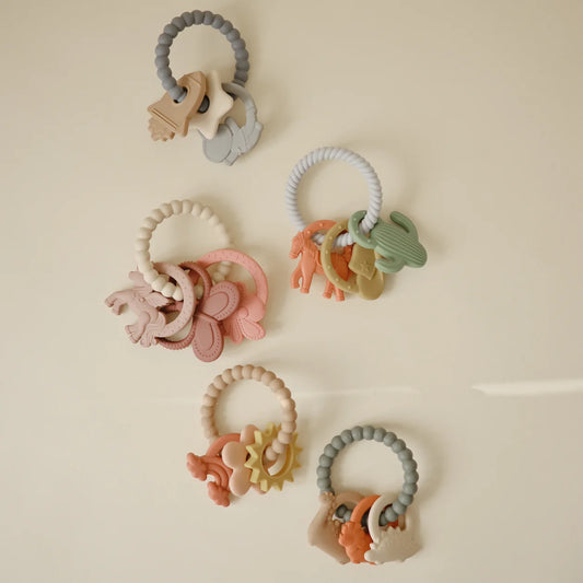 Mushie Dino Teething Ring