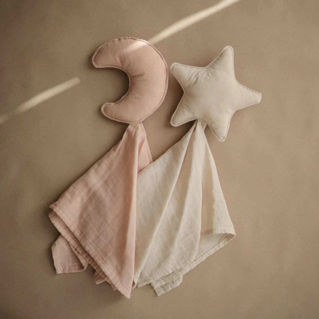 Mushie Lovey Blanket - Moon and Star Designs for Cozy Comfort and Cuddles