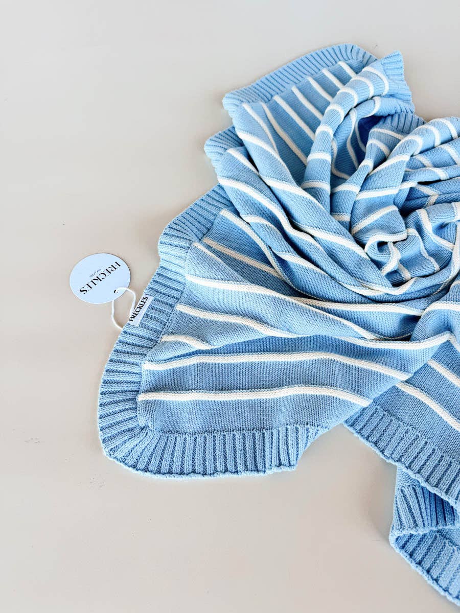 Raised Stripe Blanket | Arctic