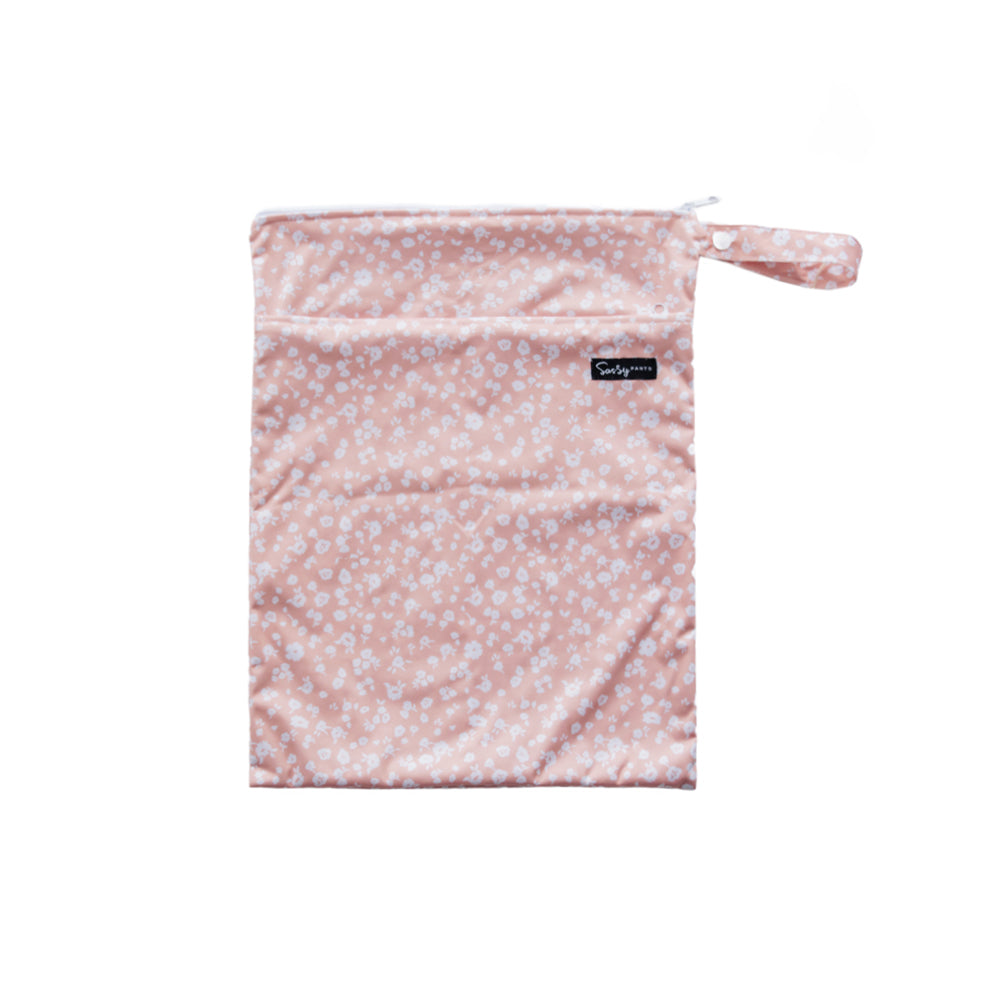 Double Pocket Wetbag - Dusty Pink Floral