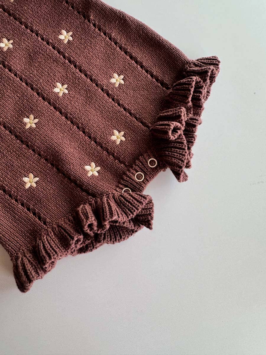 Freckles the Label | Embroidered Pointelle Romper