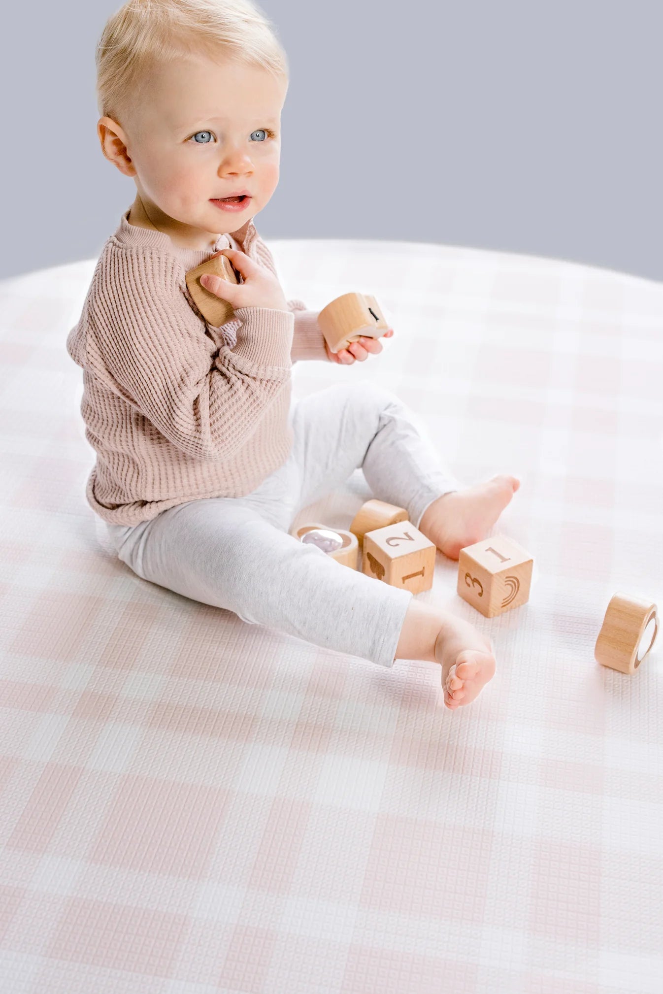 Homepark Check Round Waterproof Playmat