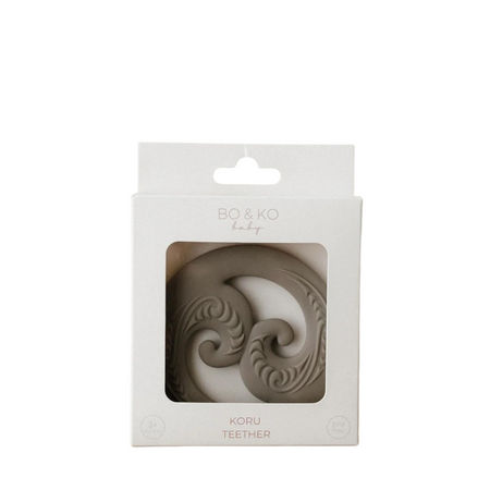 Bo & Ko Baby Koru Teether - Olive available at Little Mash Boutique
