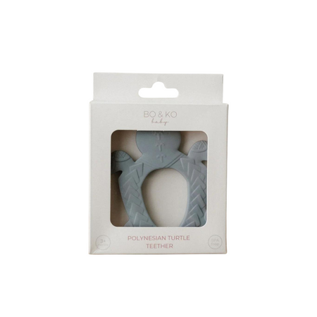 Bo & Ko Baby Polynesian Turtle Teether - Duck Egg available at Little Mash Boutique