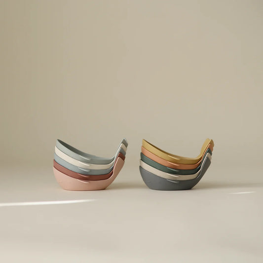 Mushie Whale Bath Stackers - Retro