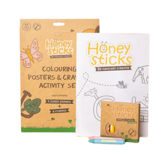 Honeysticks Jumbo Posters and Crayons Activity Set