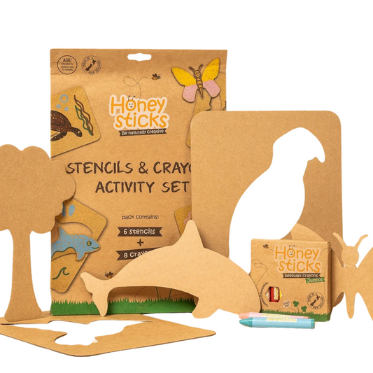 Honey Sticks Jumbo Stencils and Crayon Activity Set