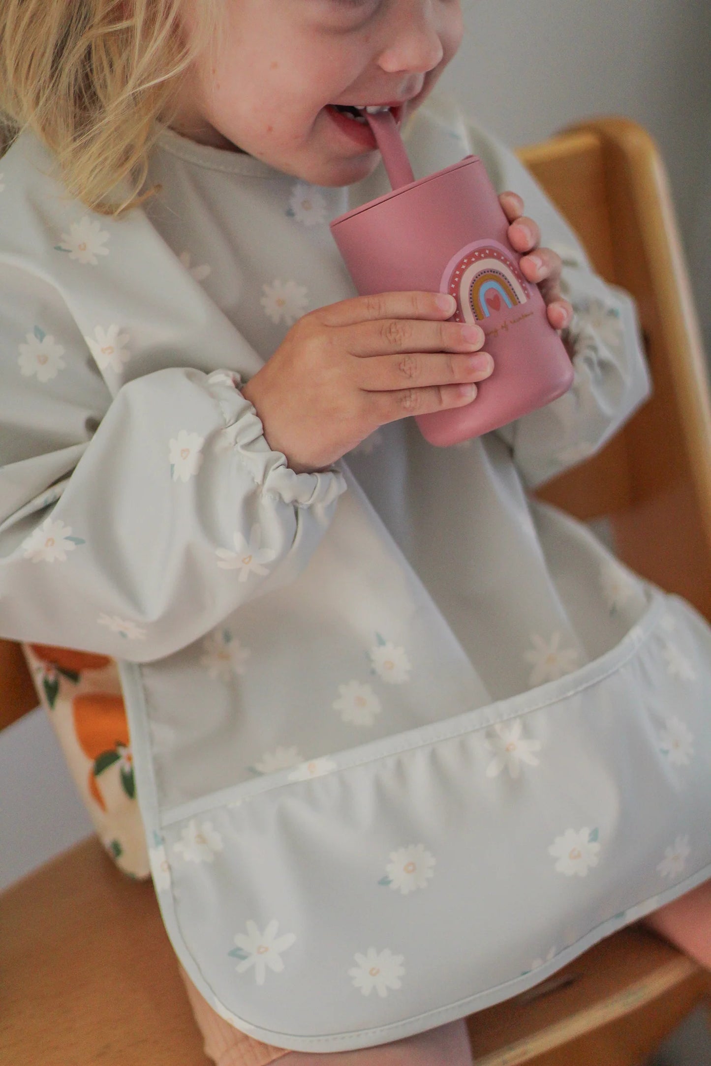 Waterproof Longsleeve Bib - Daisy