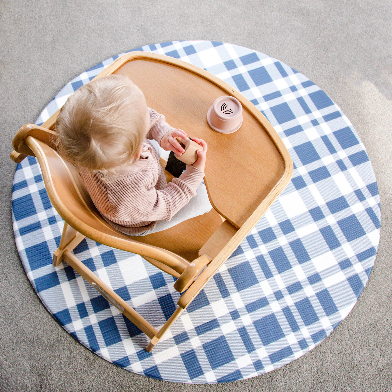 Homepark Check Round Waterproof Playmat