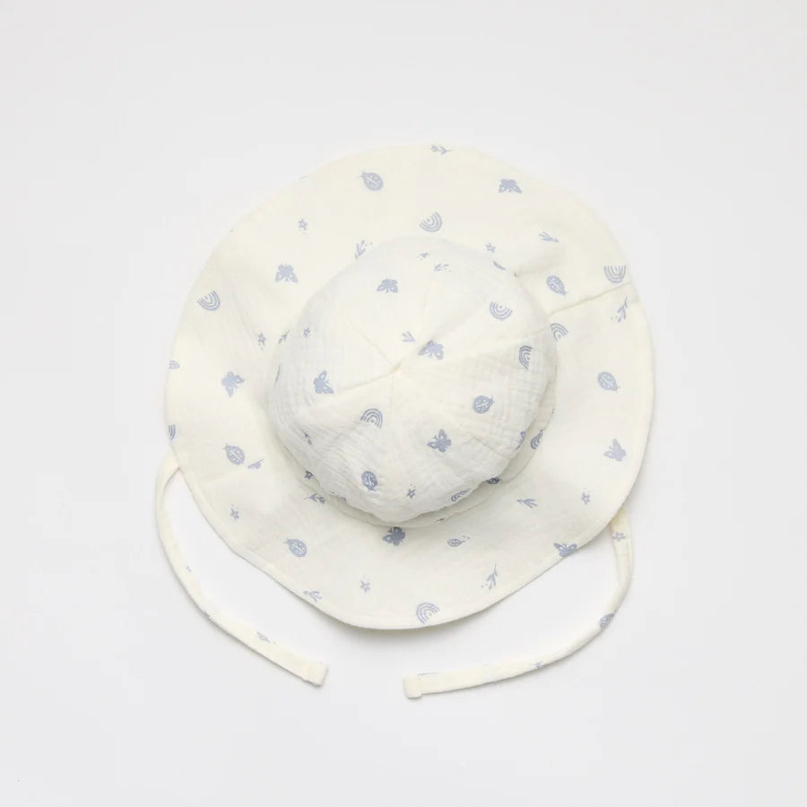 Organic Muslin Hat - Enchanted Garden