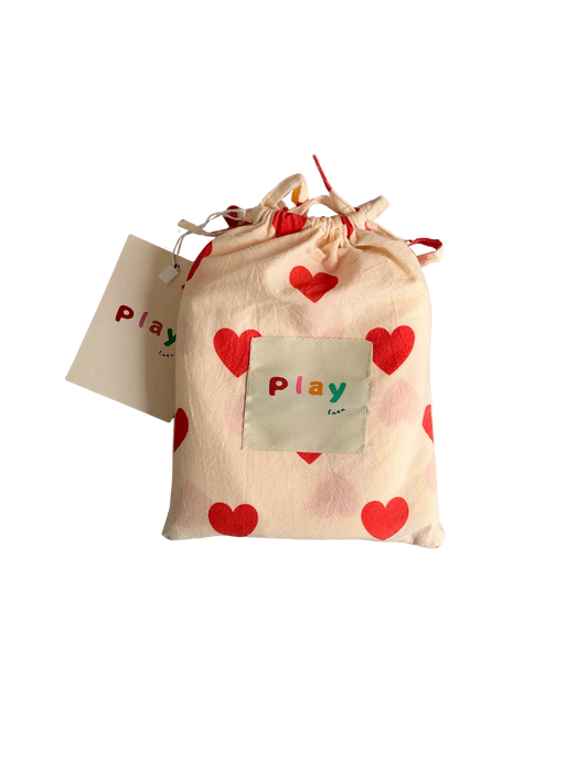 Play Linen Swaddle | Sweetheart Love Hearts