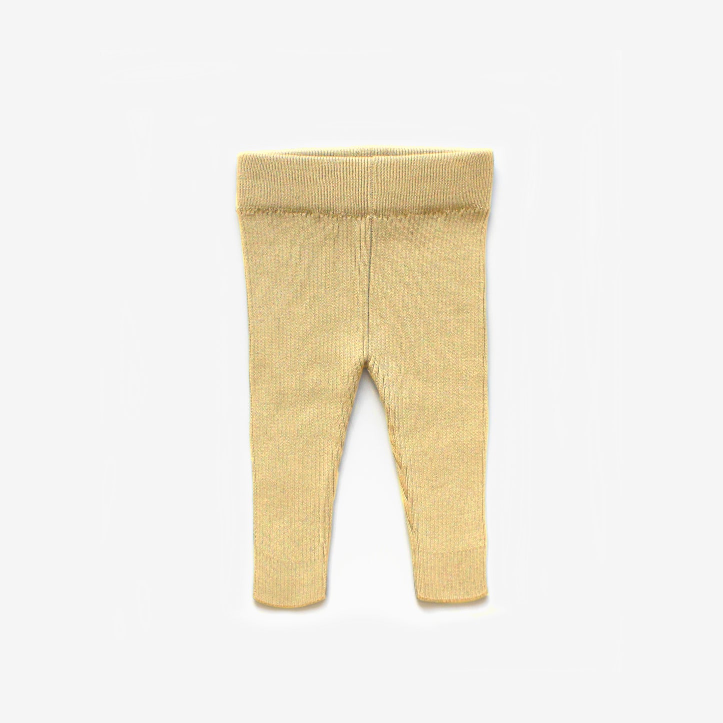 Organic Cotton Rib Knit Leggings - Buttercup