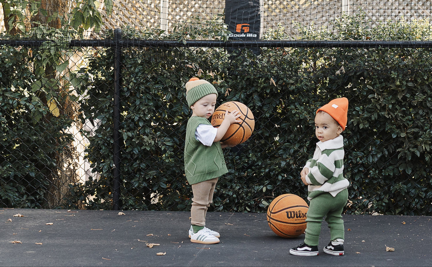 Fisherman Jumper - Clover Rugby Stripe