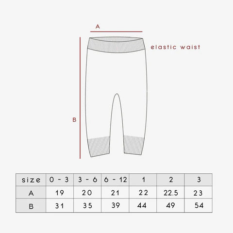Organic Cotton Rib Knit Leggings - Clover
