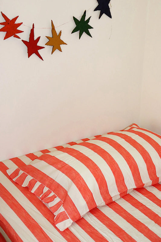 Cherry Stripe Sheet Cot