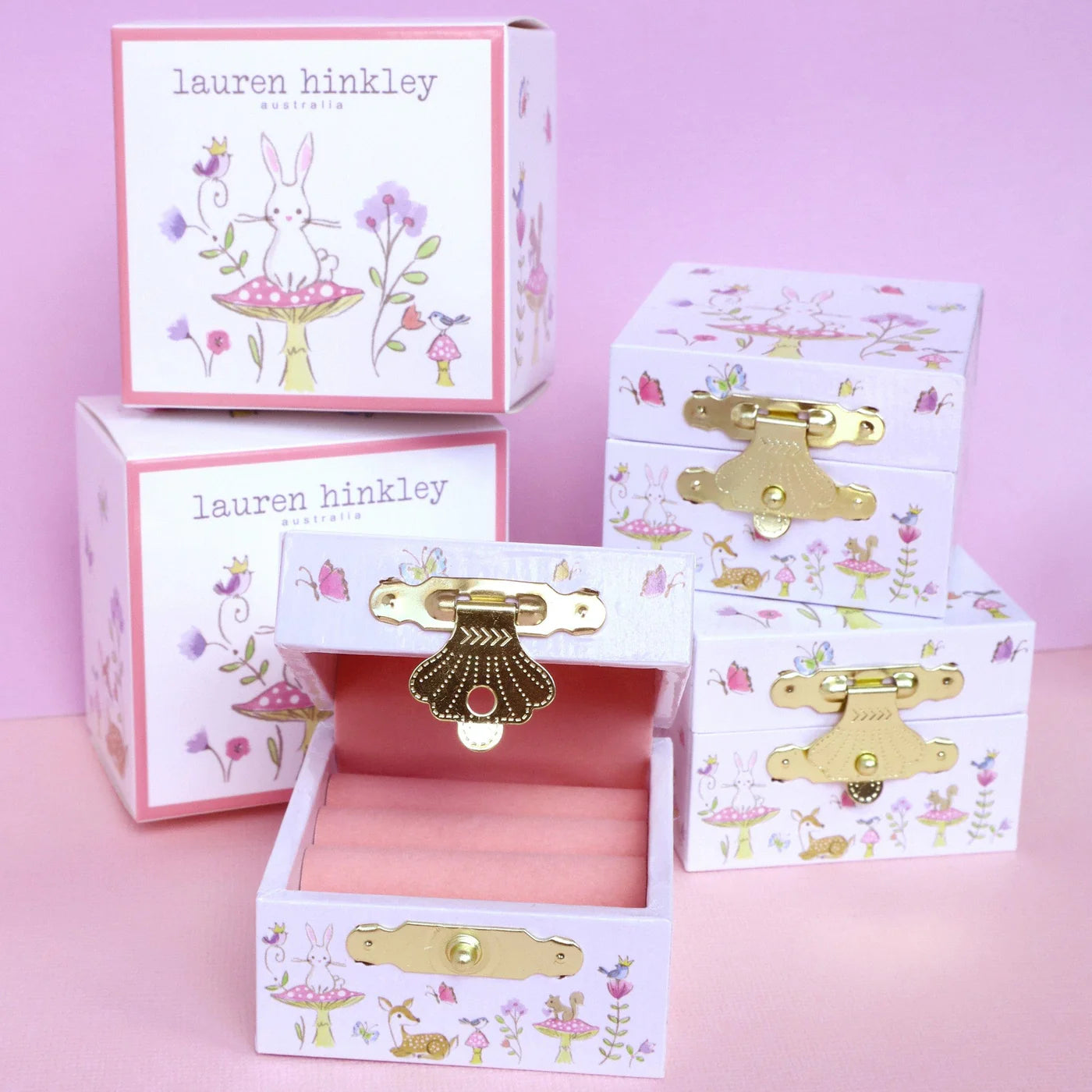 Bunny Earrings and Trinket Box