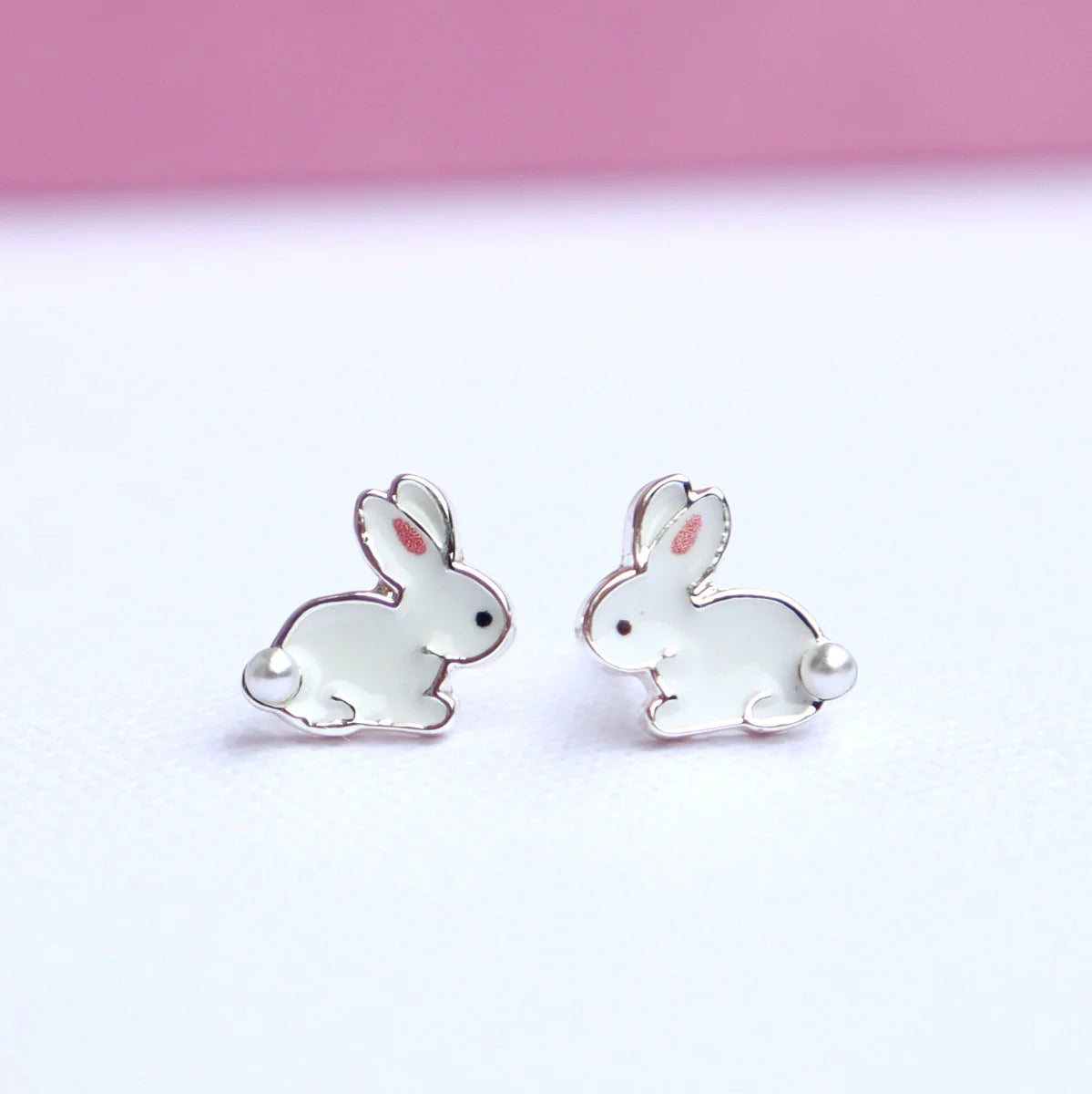 Bunny Earrings and Trinket Box
