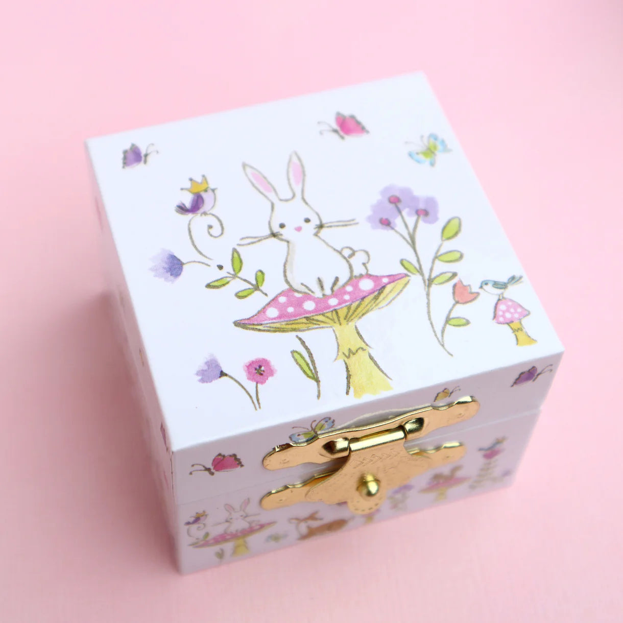 Bunny Earrings and Trinket Box