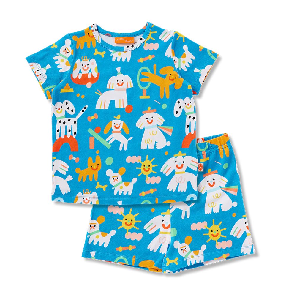 Short Sleeve Pj Set - Puppy Park