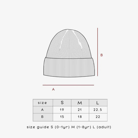 Organic Cotton Rib Beanie - Buttercup