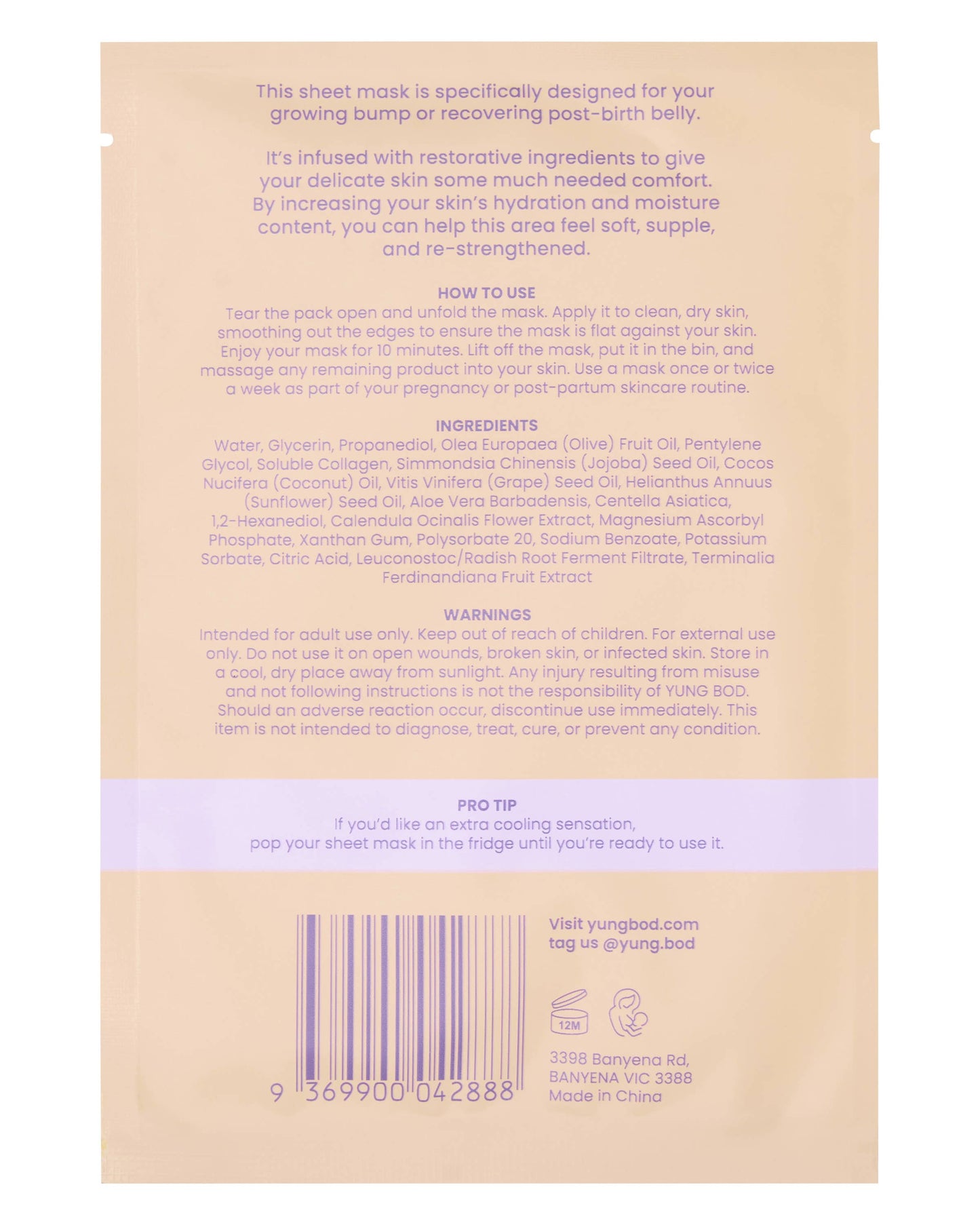 Bump & Beyond Belly Sheet Mask
