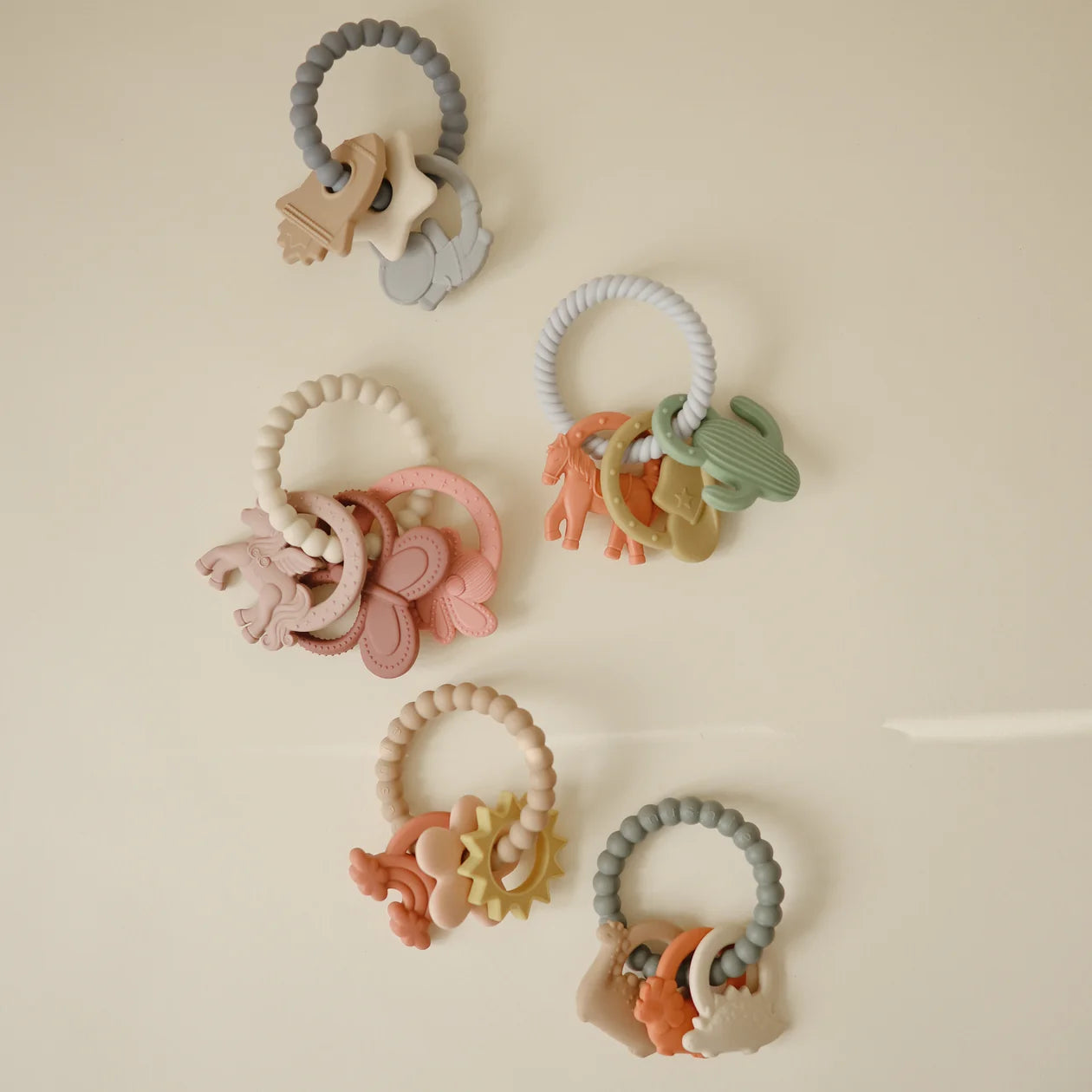 Mushie Dino Teething Ring