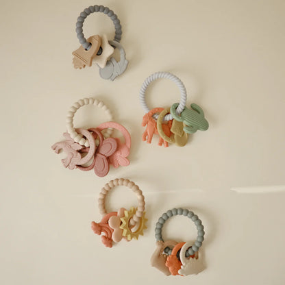 Mushie Dino Teething Ring