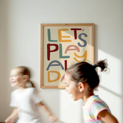 Let's Play All Day Playroom Print
