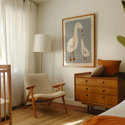 Mama Duck Nursery Print | A4