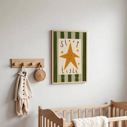 Sleep Tight Dream Bright Nursery Print | A4