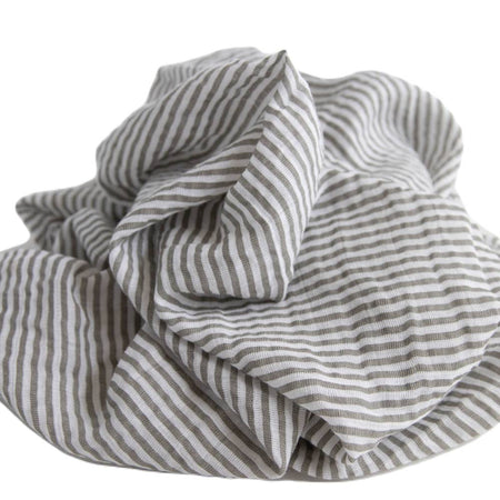 Muslin Swaddle - Grey Stripe