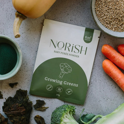 Norish Growing Greens available at Little Mash Boutique