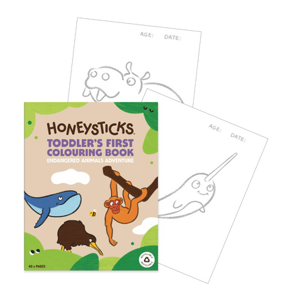 Toddler Colouring Book - Endangered Animals Adventure