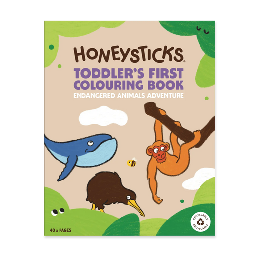 Toddler Colouring Book - Endangered Animals Adventure