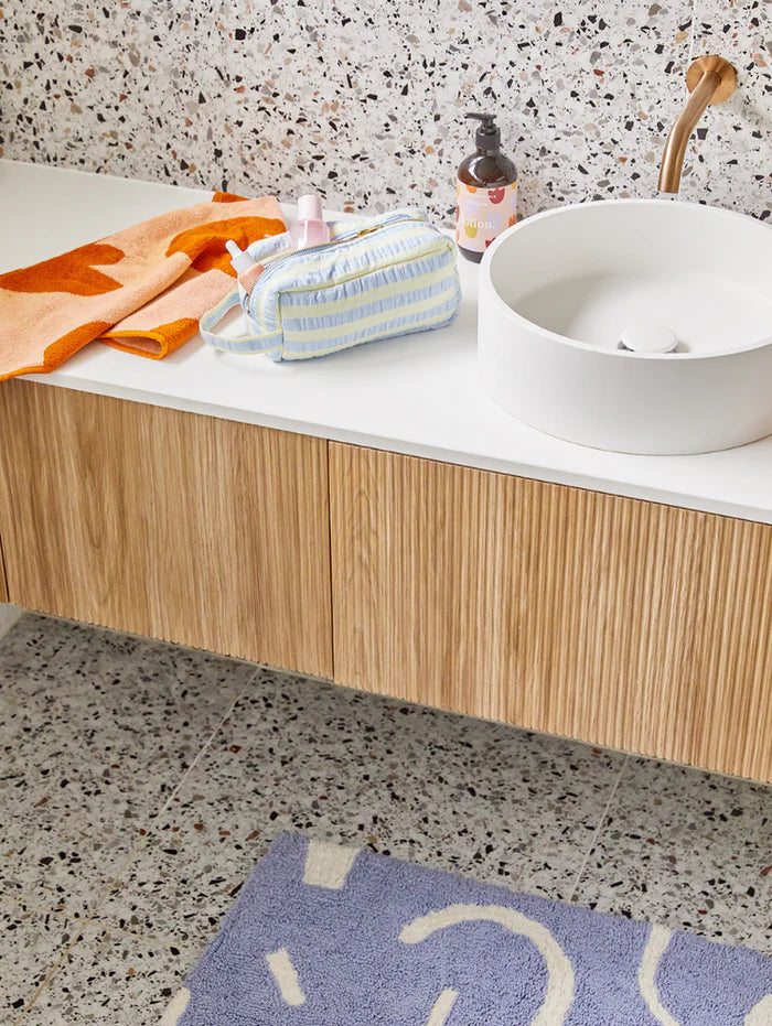 Butter Blue Seersucker Dopp Kit | Mosey Me