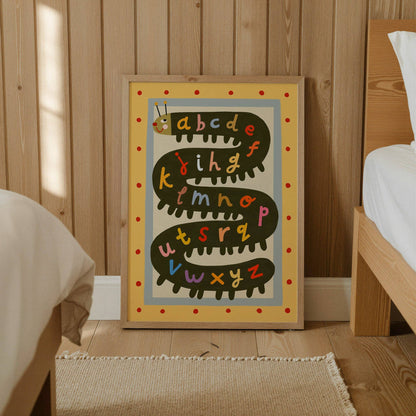 Alphabet Caterpillar ABC Print | A4