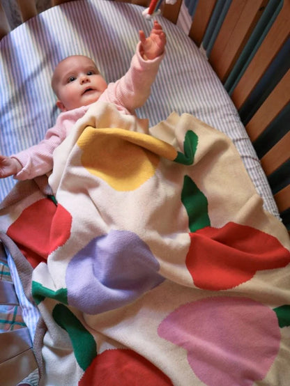 Forget Me Not Knitted Baby Blanket | Mosey Me