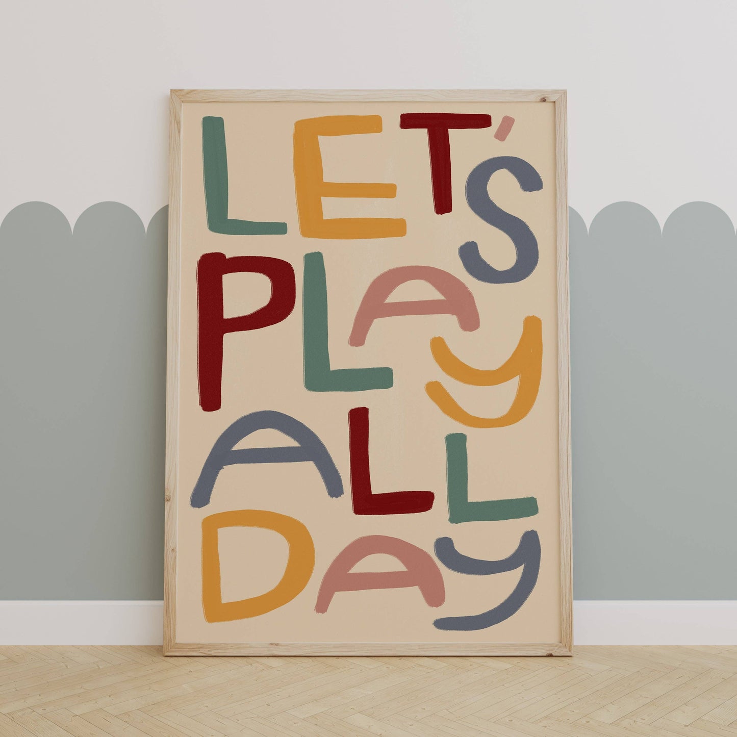 Let's Play All Day Playroom Print