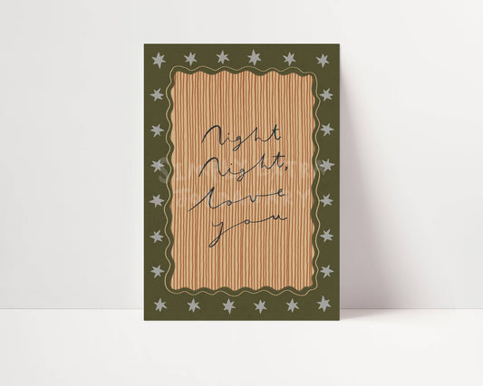 Night Night Love You Print