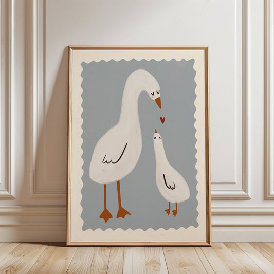 Mama Duck Nursery Print