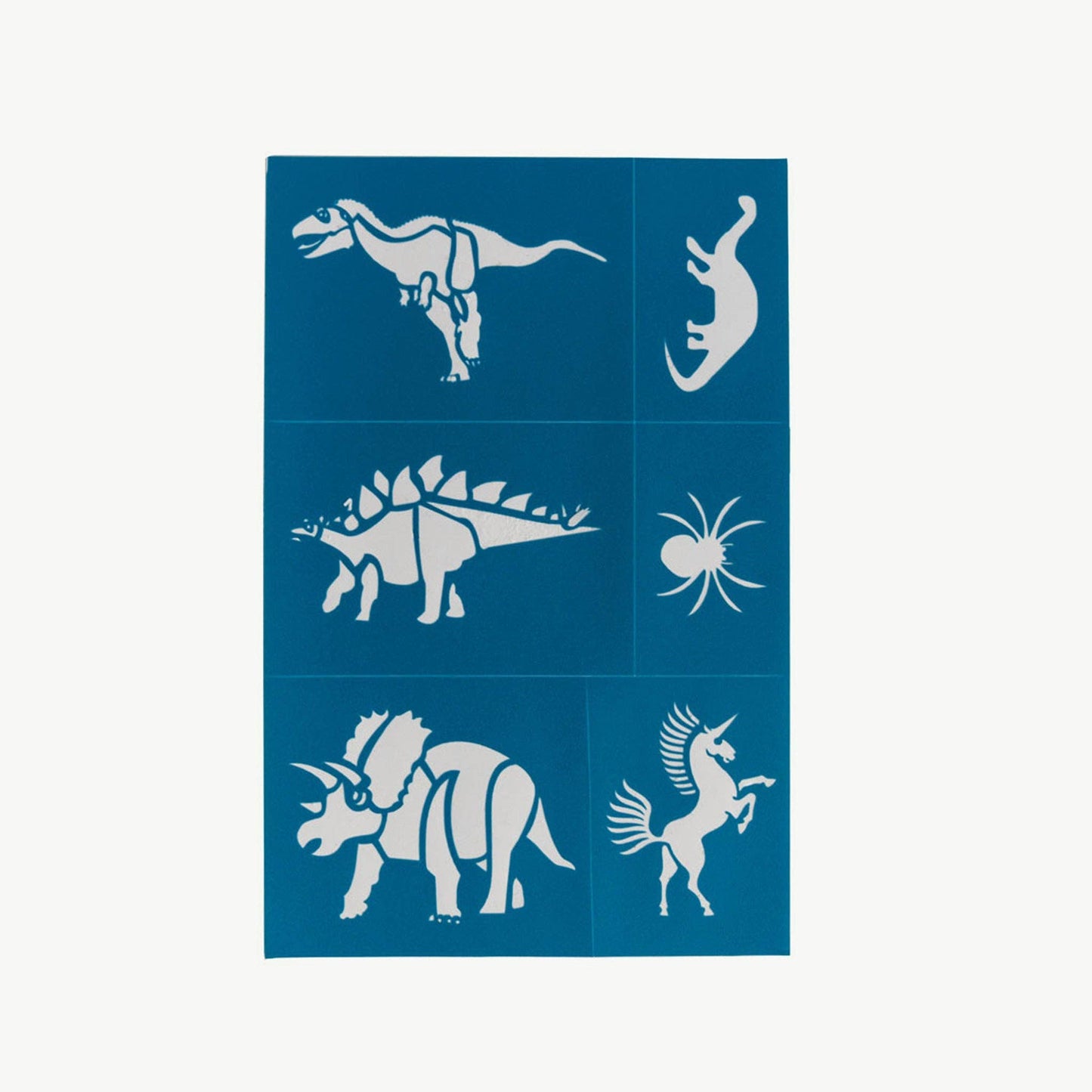 Oh Flossy Reusable Adhesive Face Paint Stencils - Teal