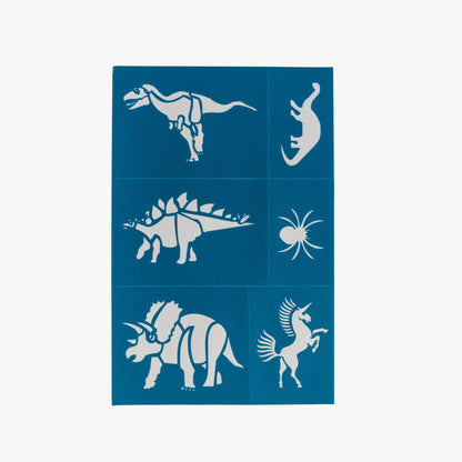 Oh Flossy Reusable Adhesive Face Paint Stencils - Teal