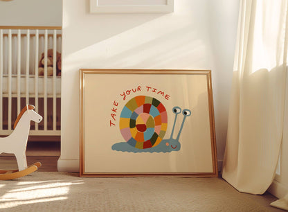 Take Your Time | Snail Affirmation Print | A4