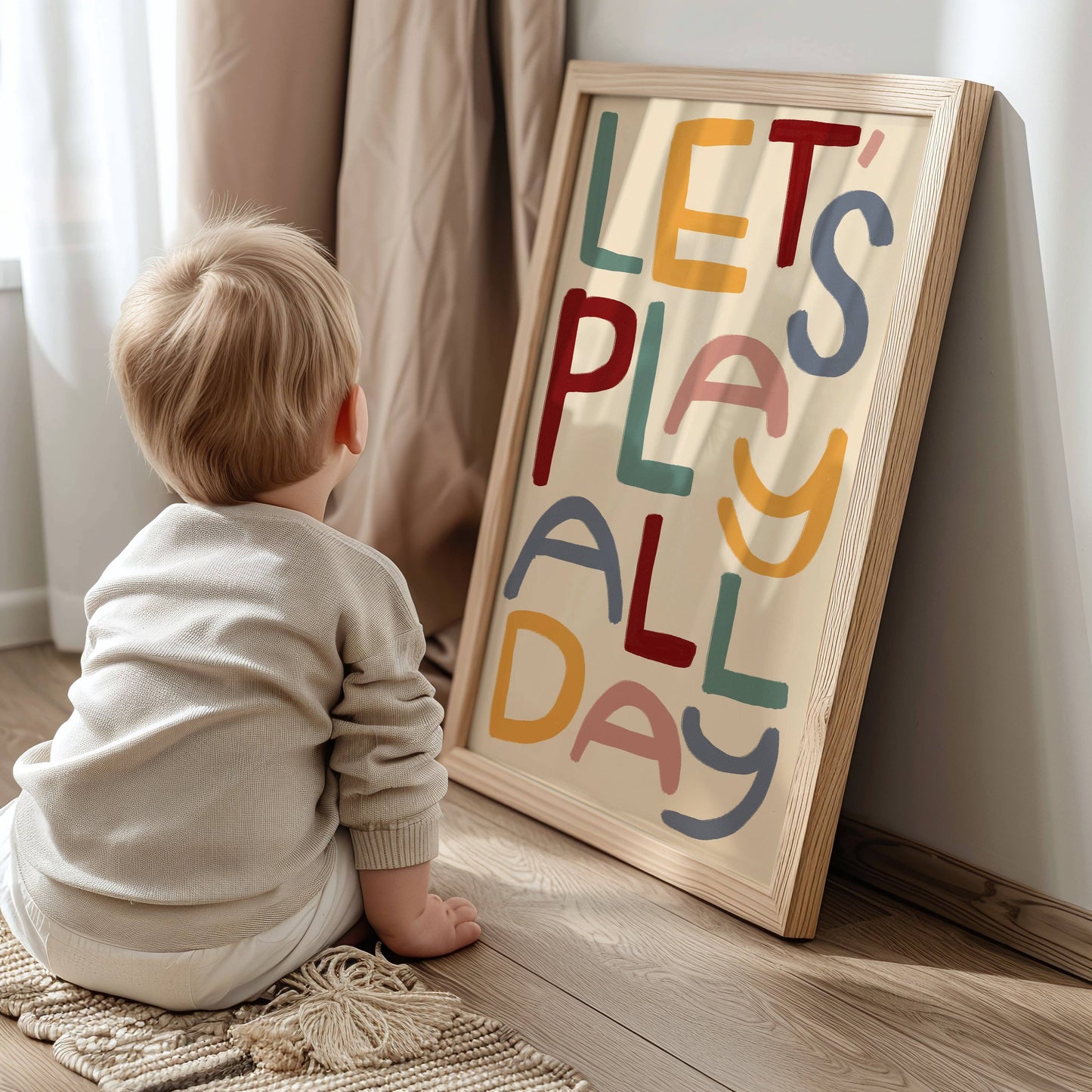 Let's Play All Day Playroom Print