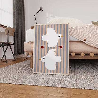 Love Doves Nursery Print | A4