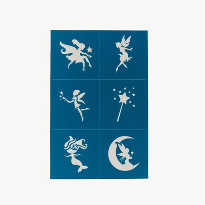 Oh Flossy Reusable Adhesive Face Paint Stencils - Teal