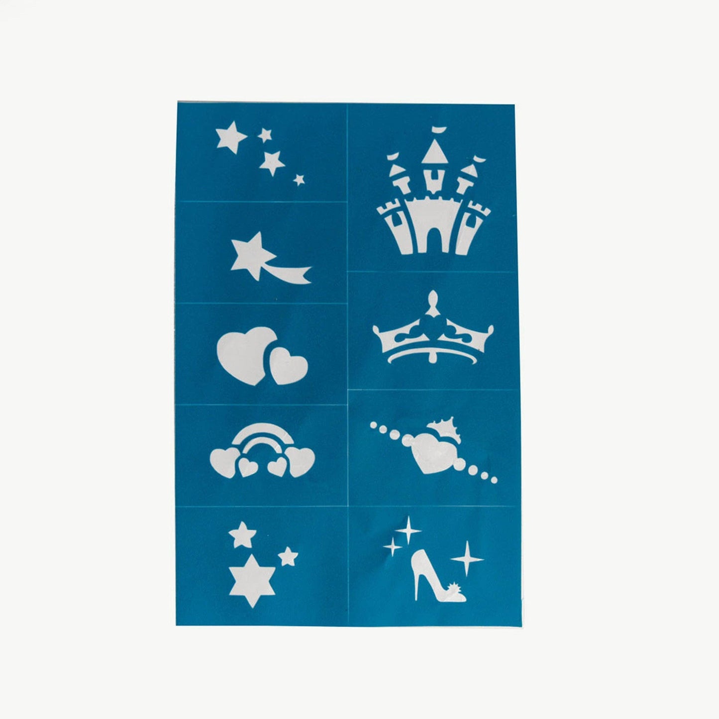 Oh Flossy Reusable Adhesive Face Paint Stencils - Teal