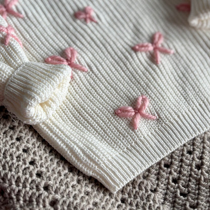 Beautiful Bows Embroidered Knit