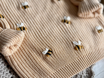 Busy Bees Embroidered Knit