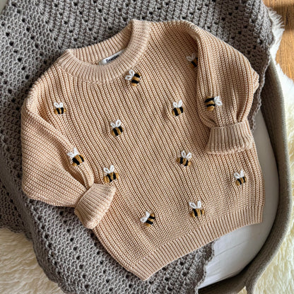 Busy Bees Embroidered Knit